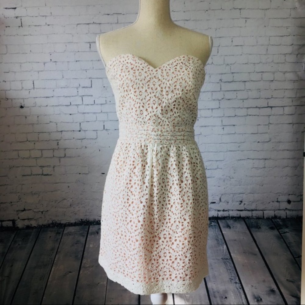 Anthropologie Leifsdottir Strapless Lace Dress
